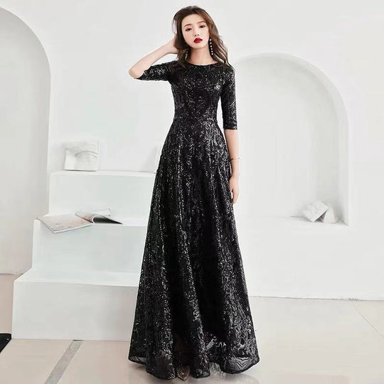 Women's Long Chinese Style Toast Dress For Dinner