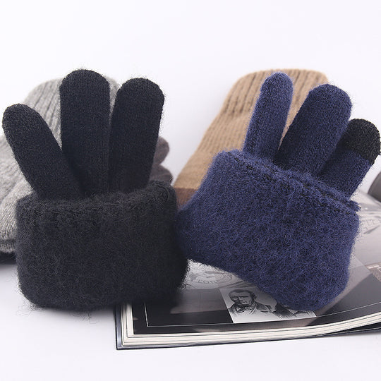 Knitted Woolen Cold Weather Gloves For Men