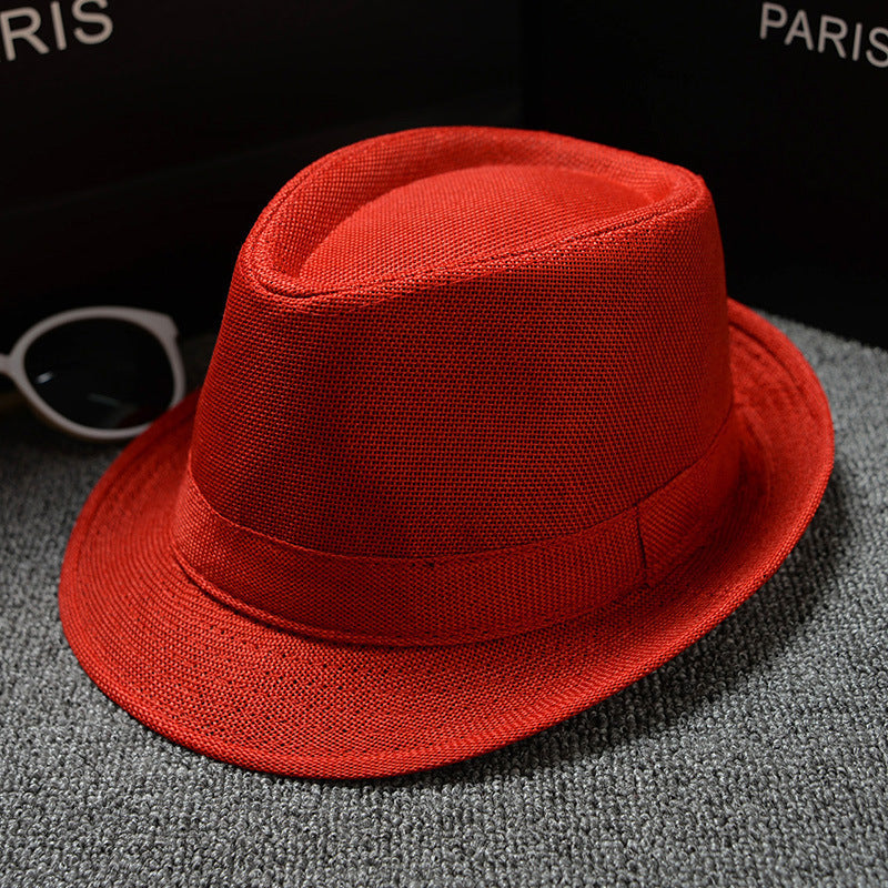 Solid color small hat jazz hat