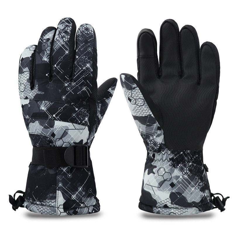 Warm Ski Gloves For Men And Women With Touch Screen Waterproof Riding In Winter