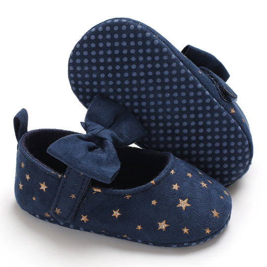 Shoes Dots Anti-Skid, Flower Velcro Toddler Shoes