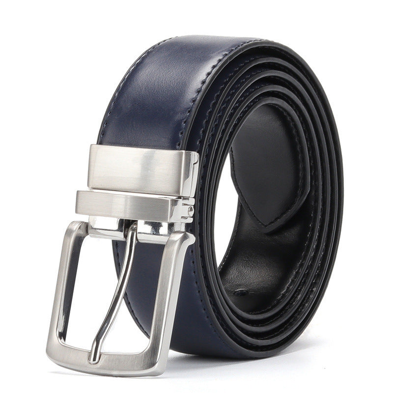 Men's rotating pin buckle belt