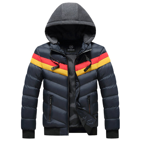 Men Winter Casual Plus Size Hooded Jacket