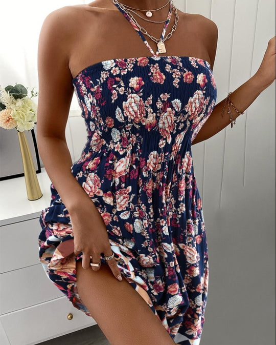 Summer Fashion Sleeveless Halter Dress Women