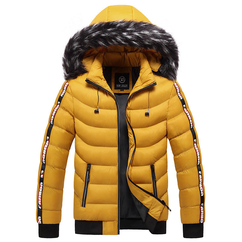 Men's Winter Fur Collar Cotton Padded Jacket