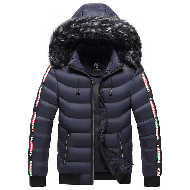 Men's Winter Fur Collar Cotton Padded Jacket