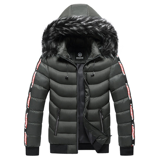 Men's Winter Fur Collar Cotton Padded Jacket