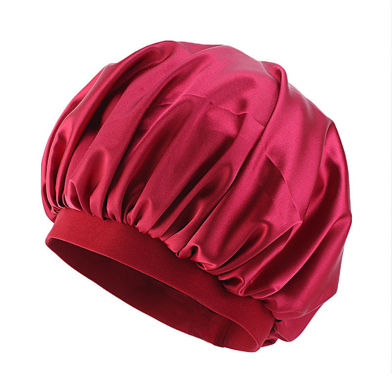 European And American Style Wide-Brimmed Satin Dome Night Hat