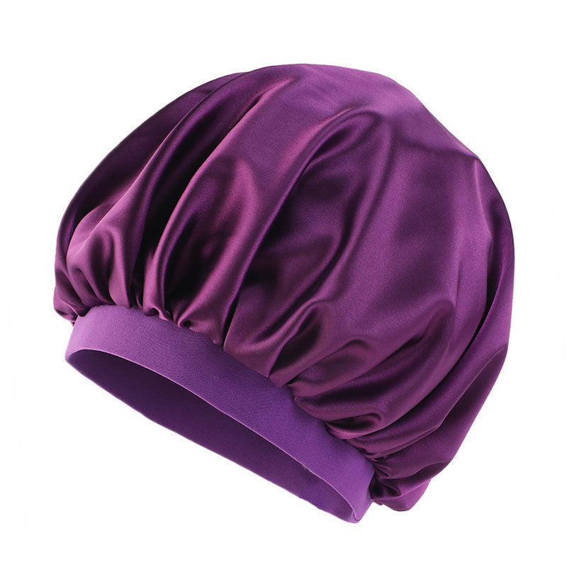 European And American Style Wide-Brimmed Satin Dome Night Hat