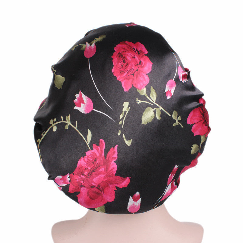 European And American Style Wide-Brimmed Satin Dome Night Hat