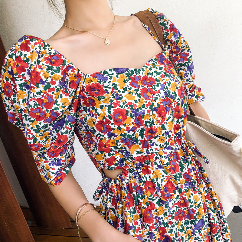 Women's Cotton Printed Floral Dress For Women Summer