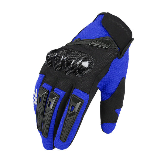 Motorcycle racing gloves carbon fiber motorcycle breathable anti-fall touch screen riding gloves summer men