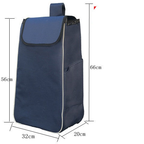 Double-Layer Shopping Trolley Cloth Shopping Cart Trolley Trolley Bag Small Trolley Trolley Cloth Bag Large Waterproof Oxford Bag