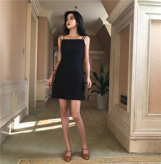 Pure Desire For Wind Suspender Skirt Design Sense Minority Wear Summer Spice Girl Dress Women''s Hepburn Little Black Skirt Sexy Skirt