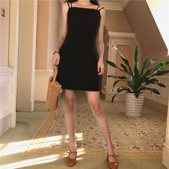 Pure Desire For Wind Suspender Skirt Design Sense Minority Wear Summer Spice Girl Dress Women''s Hepburn Little Black Skirt Sexy Skirt