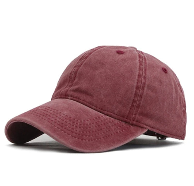 Solid Color Baseball Hat Couple Wash Hat Men