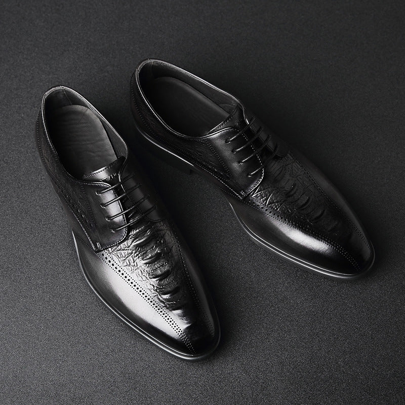 Autumn New Style Carved Hollow Business Dress Shoes Men