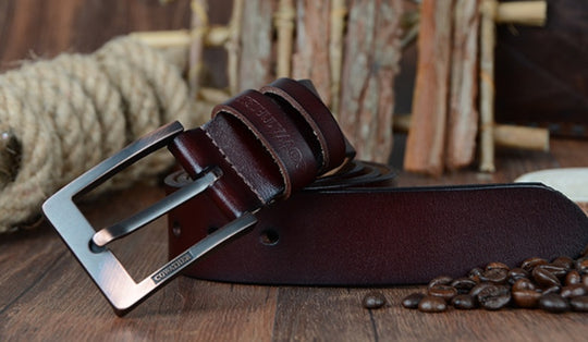 Men's leather belt