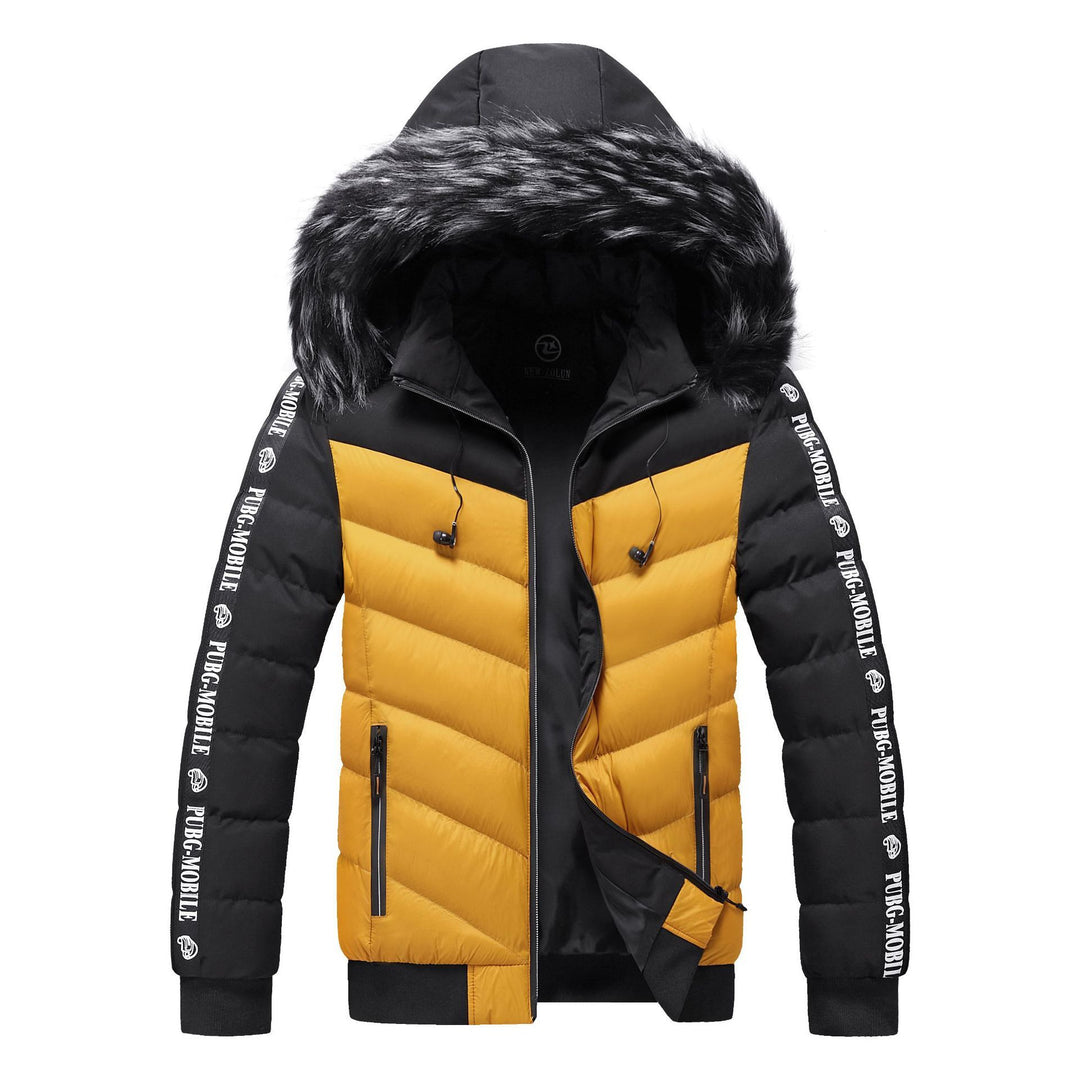 Men's Winter Fur Collar Cotton Padded Jacket