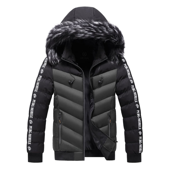 Men's Winter Fur Collar Cotton Padded Jacket