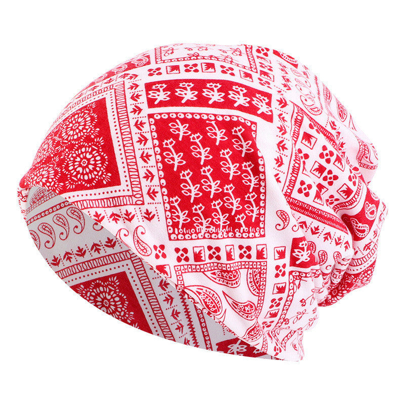 New Warm Couples Pullover Print Bandana Hat