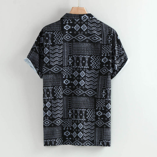 Printed slim shirt for men