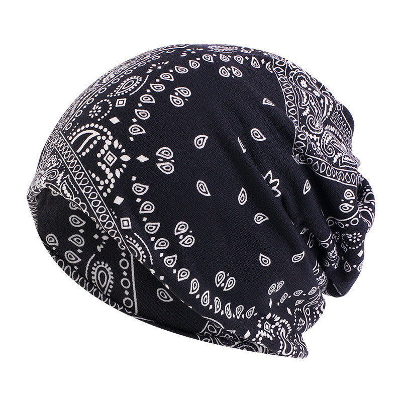 New Warm Couples Pullover Print Bandana Hat