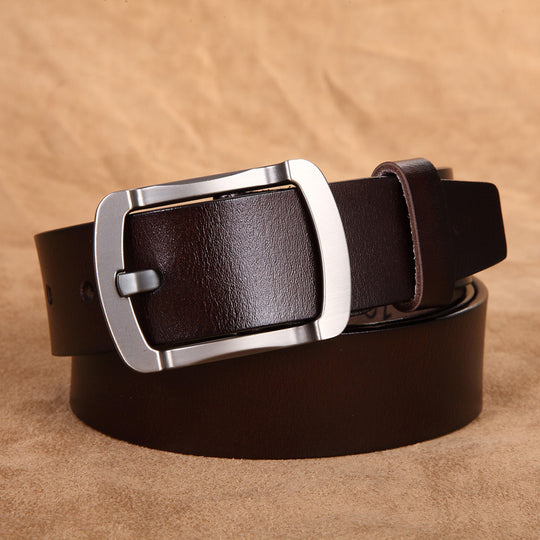 Men's leather retro cowhind belt