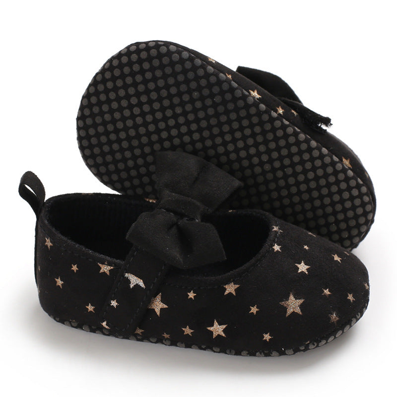 Shoes Dots Anti-Skid, Flower Velcro Toddler Shoes