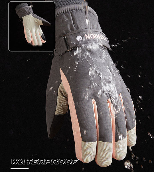 Winter Warm Gloves Men Women Touch Screen Waterproof Fleece Gloves For Running Cycling Driving Hiking