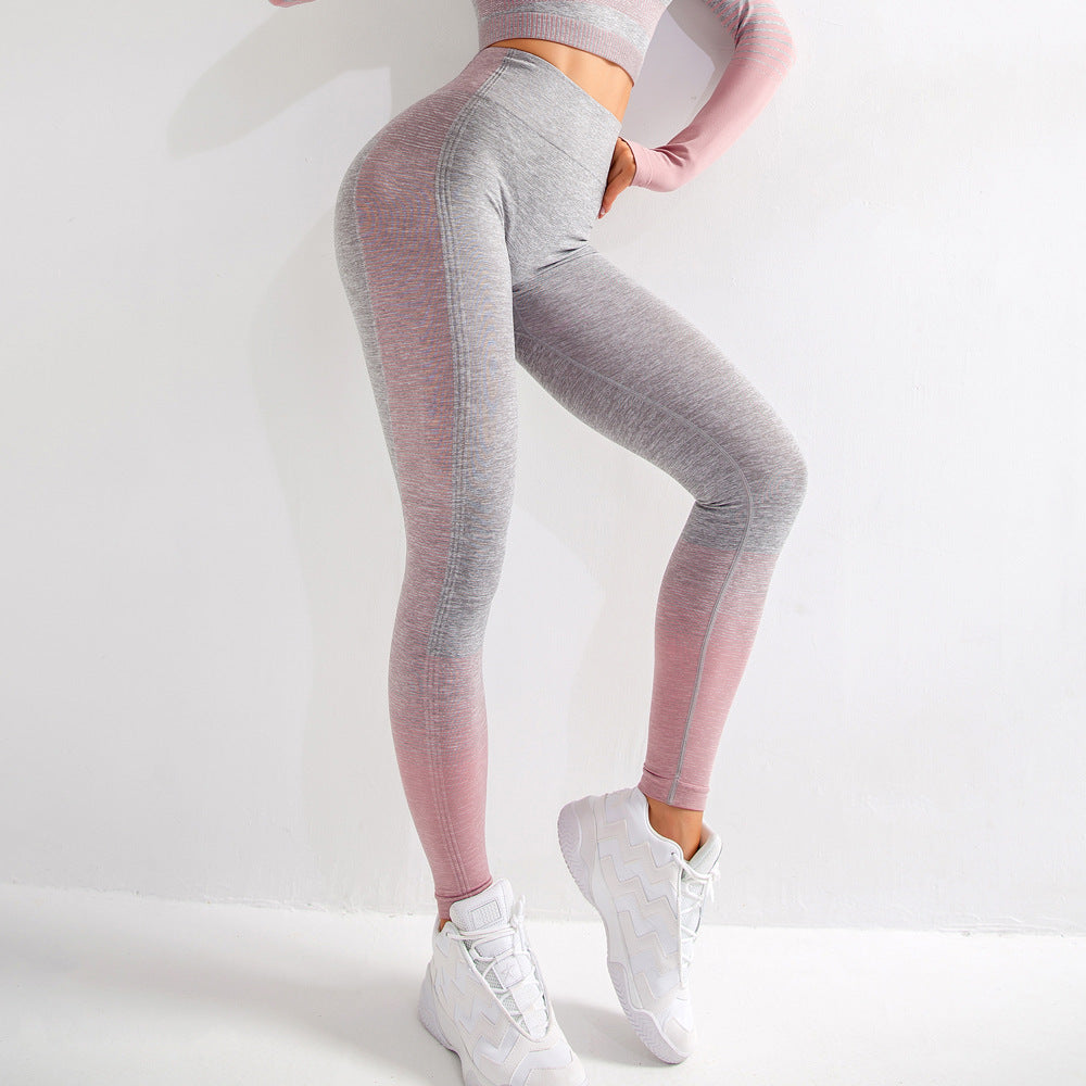 Gym High Waist Leggings Women Knitted Workout Running Yoga Pants