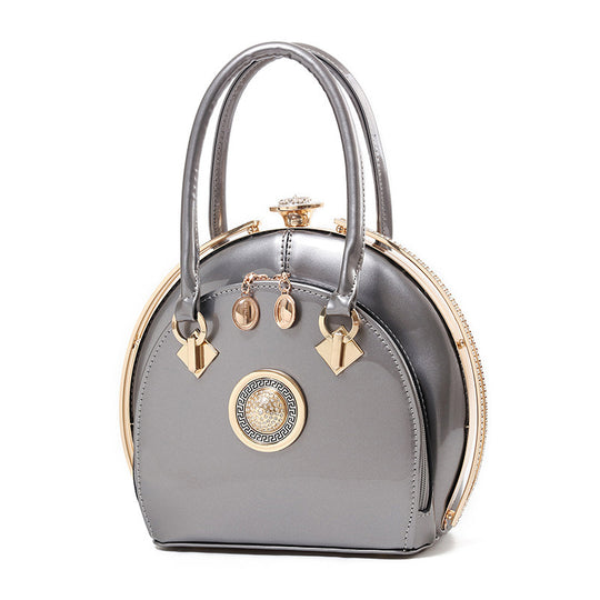 Bright leather high-end handbags noble fashion trend