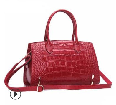 Leather handbags casual ladies handbag shoulder diagonal package