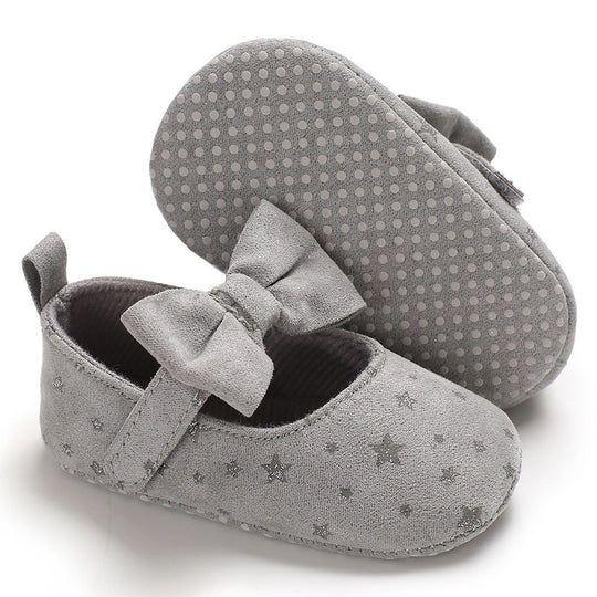 Shoes Dots Anti-Skid, Flower Velcro Toddler Shoes