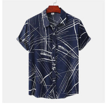 Casual Fruit Print Hawaiian Shirt For Men