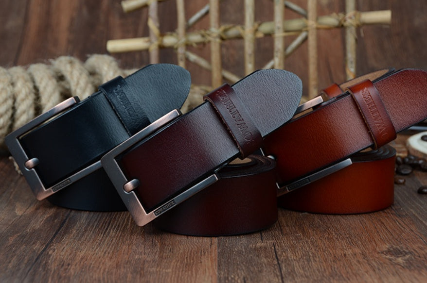 Men's leather belt