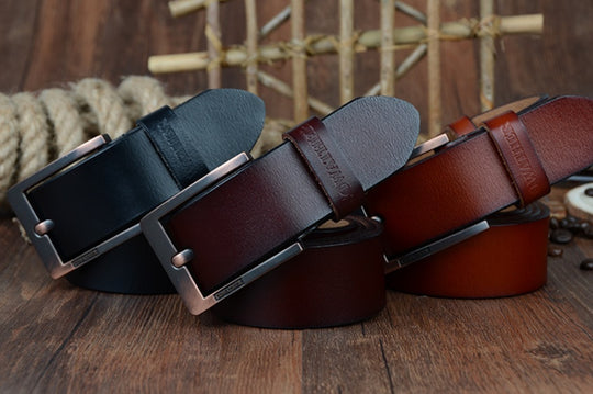 Men's leather belt