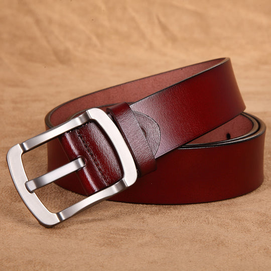 Men's leather retro cowhind belt