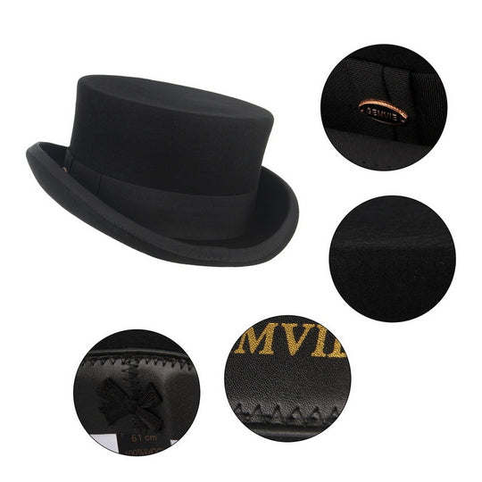 Wool Felt Top Hat For Men And Women With New Cylinder Hat Magician Hat