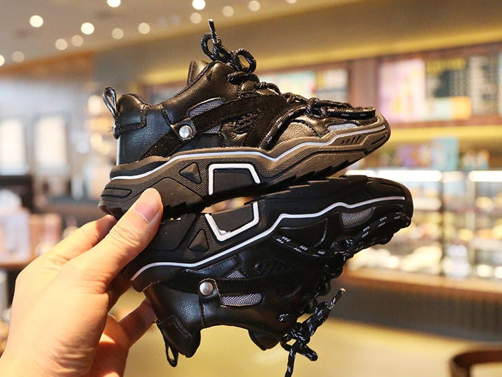 Male baby sports shoes parent-child shiny shoes