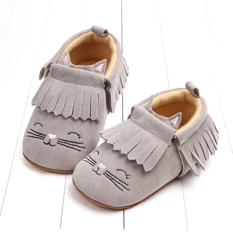 Frosted non slip baby princess shoes walking shoes