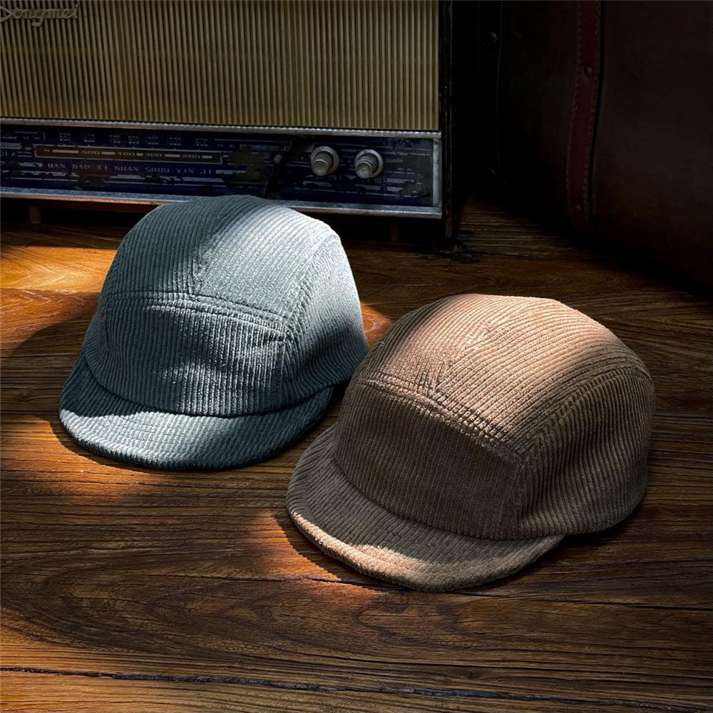 Men And Women Fashion Corduroy Flat-brimmed Baseball Hat