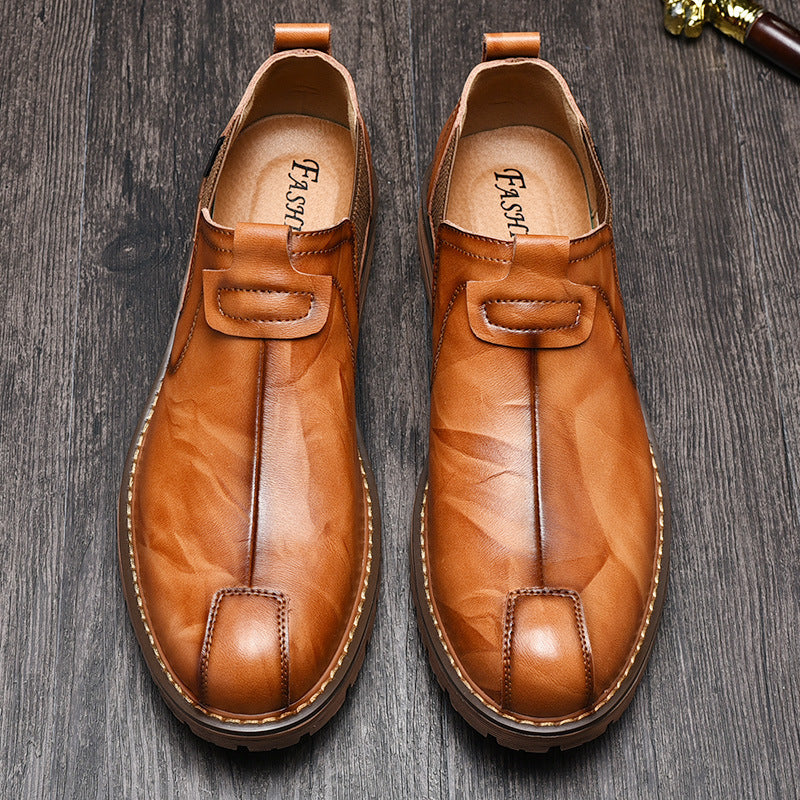 Casual leather shoes men loafers