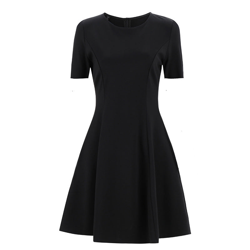 Women Basic Summer Suit A-line Black Dress