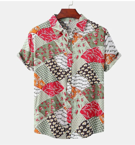 Casual Fruit Print Hawaiian Shirt For Men