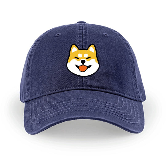 Men And Women Simple Cotton Shiba Inu Pattern Hat