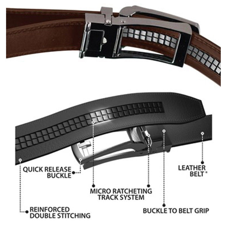 Men's leather belt