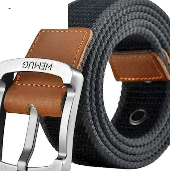 Men's Canvas Work Belt Labor Insurance Pin Buckle Belt