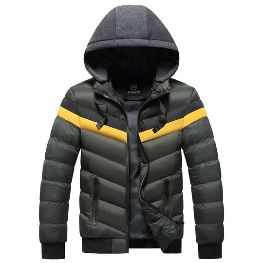 Men Winter Casual Plus Size Hooded Jacket