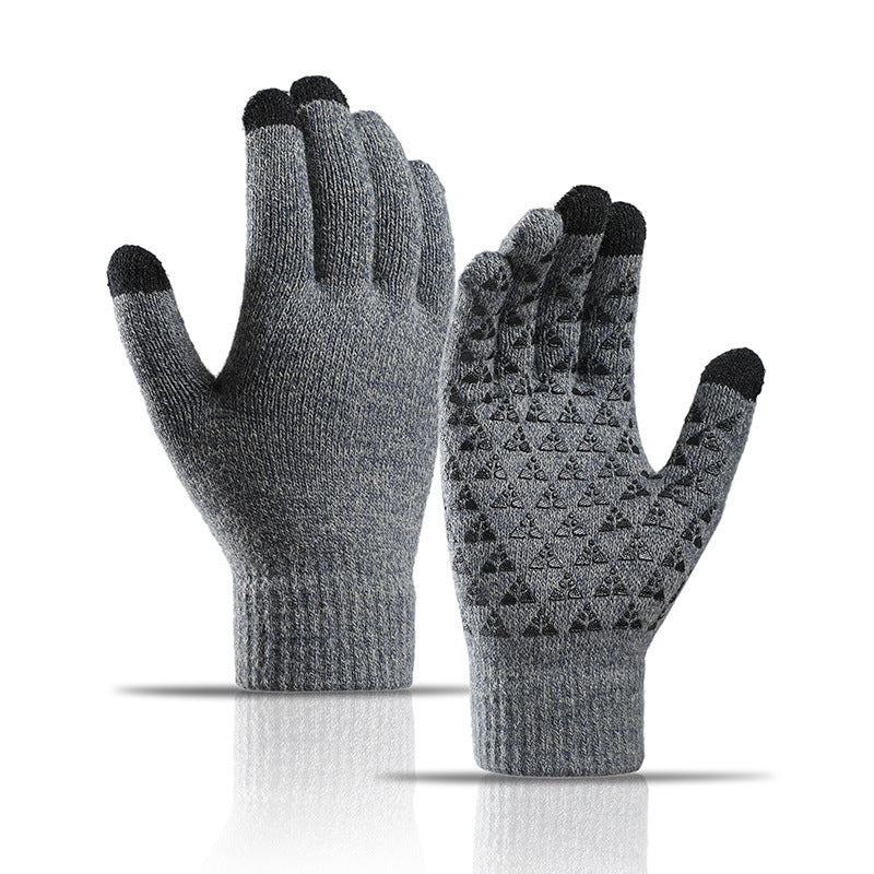 Knitted Men And Women Couple Warm Wool Gloves